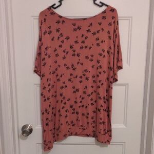 Lane Bryant Pink Floral Dolman Sleeve Top Plus Size 18/20